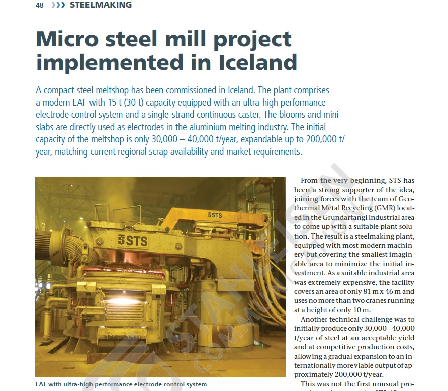 Micro steel mill project